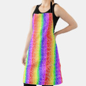 Net Style Design Rainbow Flag Colours Gay GLBTQ Apron (Insitu)