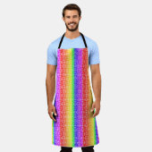 Net Style Design Rainbow Flag Colours Gay GLBTQ Apron (Worn)