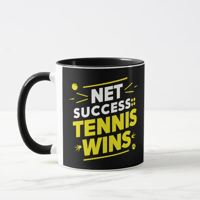 Net Success Tennis Wins, sports mugs  (Left)
