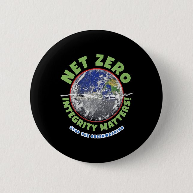 Net Zero Integrity S! Sticker  2 Inch Round Button (Front)