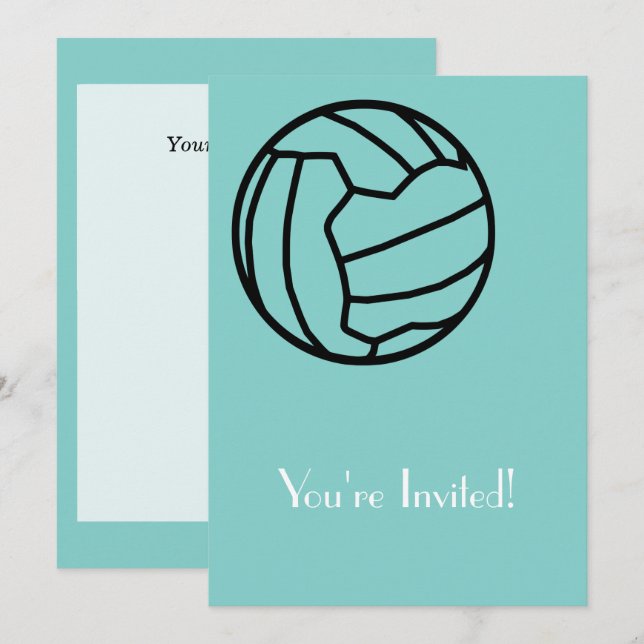 Netball Ball Themed Invitation (Front/Back)