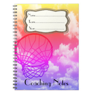 Netball Coaching Notes Theme Personalised Notebook