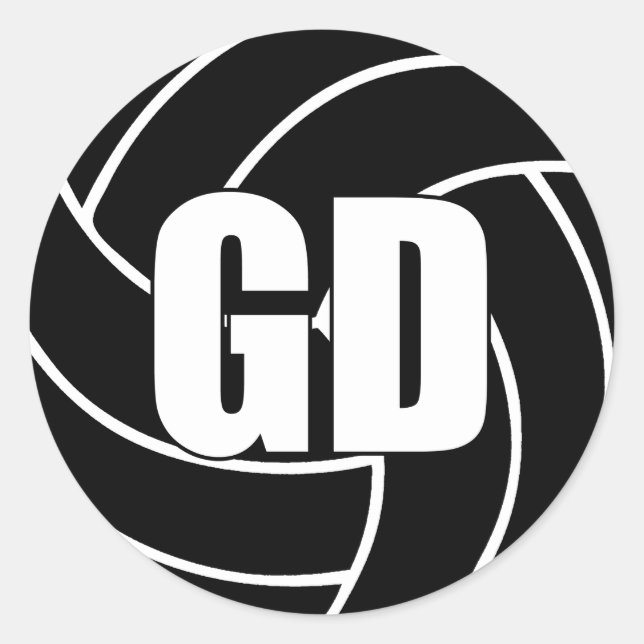 Netball Goal Defense, GD, Netball Team Stickers (Front)