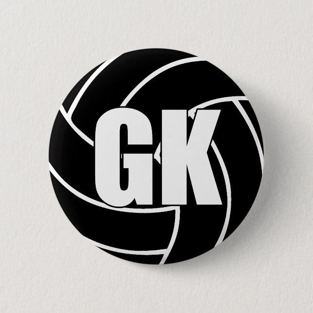 Netball Goal Keeper GK 2 Inch Round Button (Front)