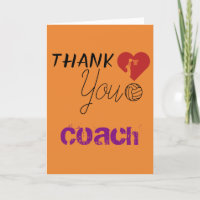 Netball Heart Thank You Coach Card
