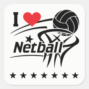 Netball, I Love Netball, Sticker