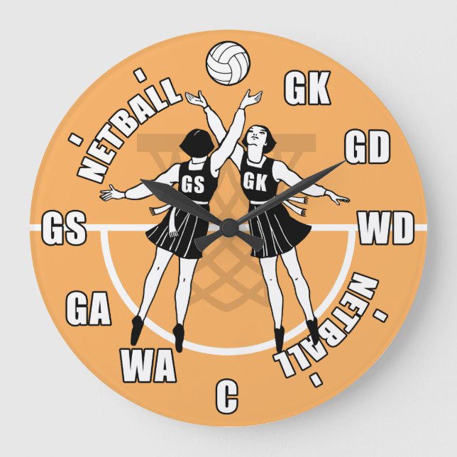 Netball Large Clock (Front)