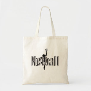 Netball Player And Dimensional Name, Tote Bag