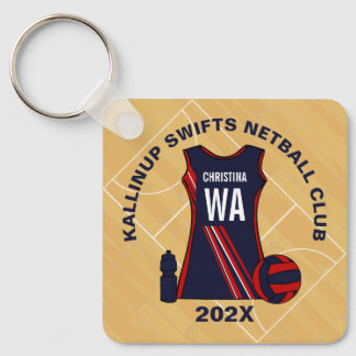 Netball Player Team Keychain