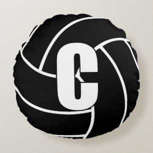Netball Players - Centre - C Round Pillow