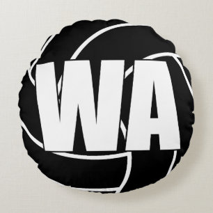Netball Players - Wing Attack - WA Round Pillow