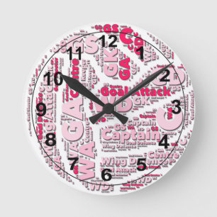 Netball Positions Ball Design Round Clock