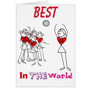 Netball Positions Stick Figures and Heart