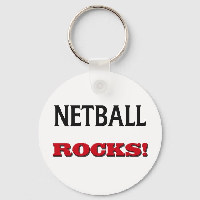 Netball Rocks Keychain (Front)