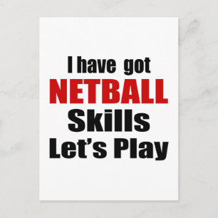 NETBALL SKILLS DESIGNS POSTCARD
