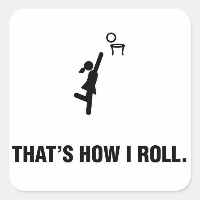 Netball Square Sticker (Front)