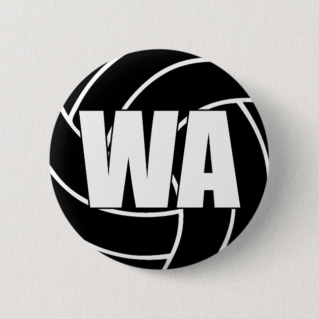 Netball Wing Attack WA 2 Inch Round Button (Front)