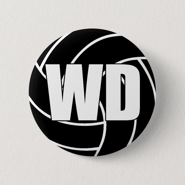 Netball Wing Defence WD 2 Inch Round Button (Front)