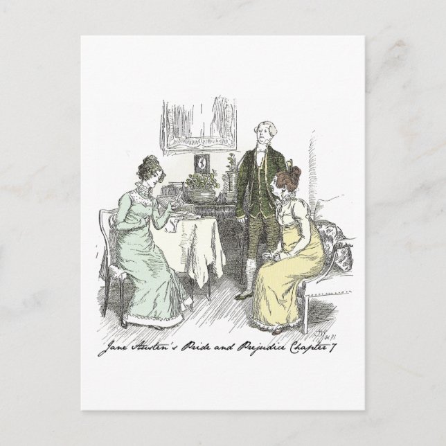 Netherfield Notes - Jane Austen Pride & Prejudice Postcard (Front)