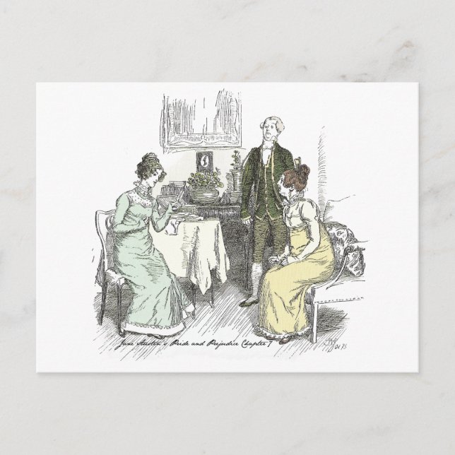 Netherfield Notes - Jane Austen Pride & Prejudice Postcard (Front)