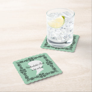 Netherfield Park is let at last! Jane Austen Green Paper Coaster