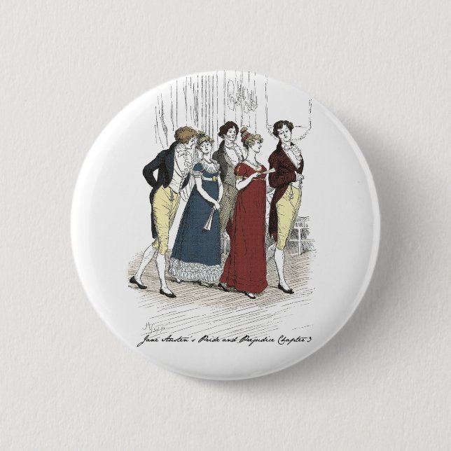 Netherfield Party Arrives  - Pride & Prejudice 2 Inch Round Button (Front)