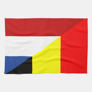 netherland belgium flag half country flag kitchen towel