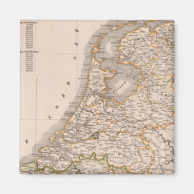 Netherland, Belgium Magnet (Front)