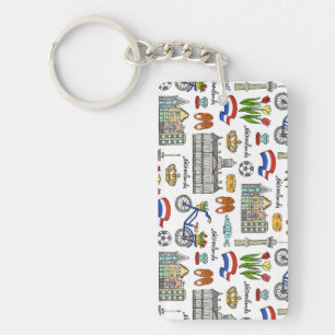Netherland Doodle Pattern Keychain