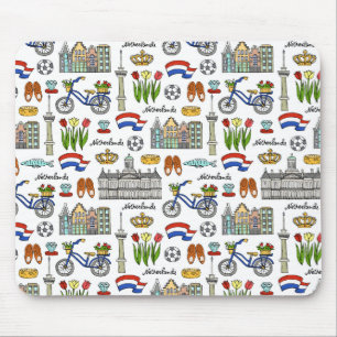 Netherland Doodle Pattern Mouse Pad