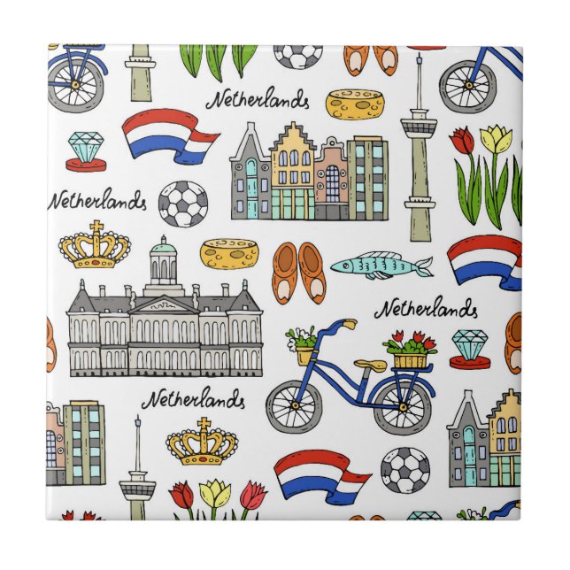 Netherland Doodle Pattern Tile (Front)