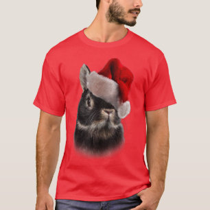 , Netherland Dwarf Rabbit, Christmas Santa Hat, Bu T-Shirt