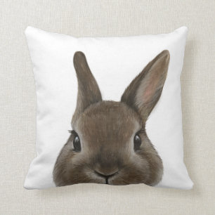 Netherland Dwarf rabbit Throw Pillow