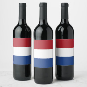Netherland flag wine label
