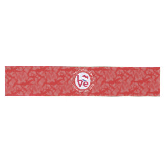 Netherlander Red LOVE Flag Personalized  Medium Table Runner
