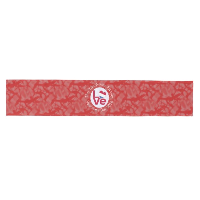 Netherlander Red LOVE Flag Personalized  Medium Table Runner (Horizontal)