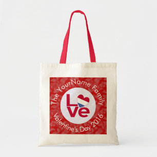 Netherlander Red LOVE Flag Personalized Tote Bag