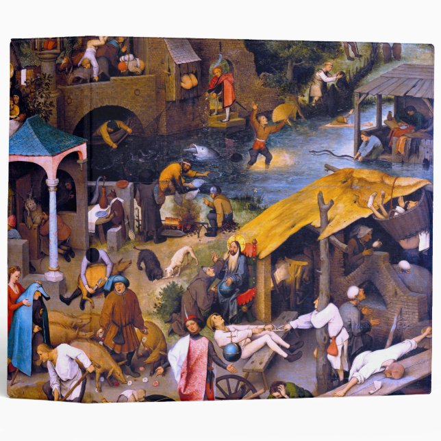 Netherlandish Proverbs, Pieter Bruegel the Elder Binder (Front/Spine)