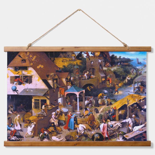 Netherlandish Proverbs, Pieter Bruegel the Elder Hanging Tapestry (Front)