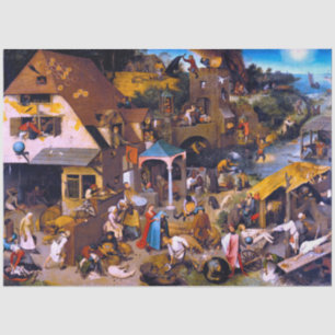 Netherlandish Proverbs, Pieter Bruegel the Elder Tissue Paper