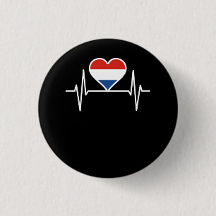 Netherlands 1 Inch Round Button