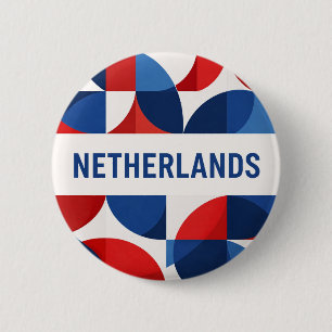 Netherlands 2 Inch Round Button