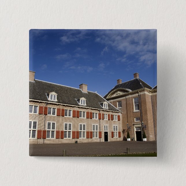Netherlands (aka Holland), Apeldoorn near 3 2 Inch Square Button (Front)
