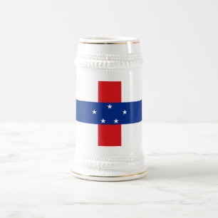 Netherlands Antilles Flag Beer Stein