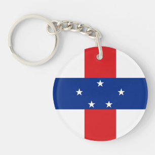 Netherlands Antilles Flag Keychain