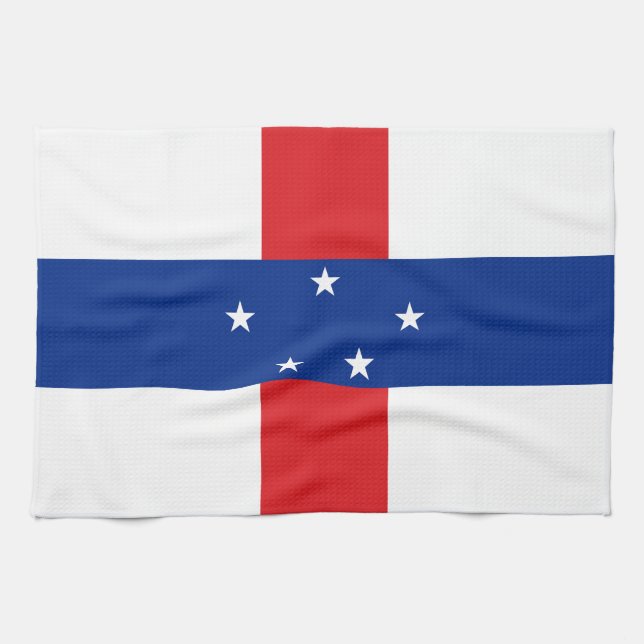 Netherlands Antilles Flag Kitchen Towel (Horizontal)