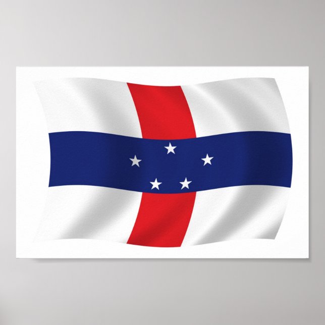 Netherlands Antilles Flag Poster Print (Front)