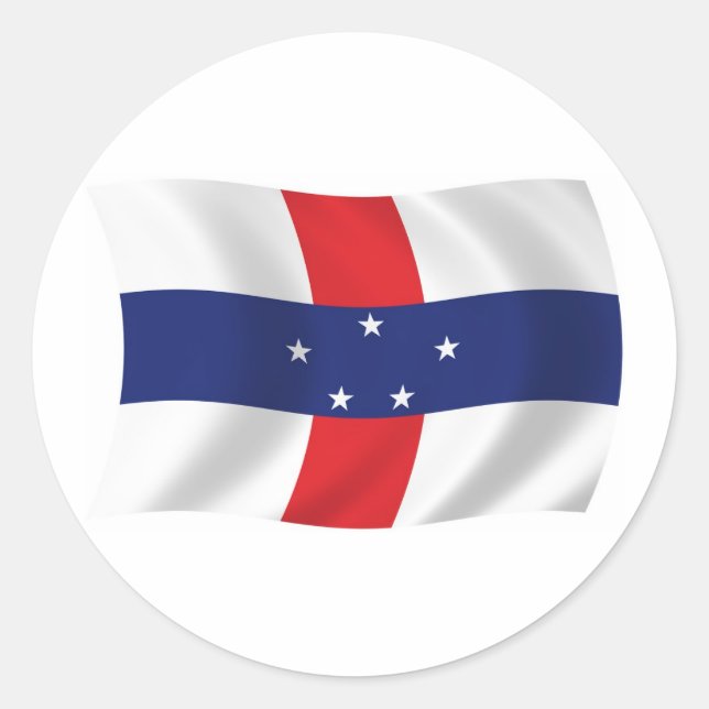 Netherlands Antilles Flag Sticker (Front)