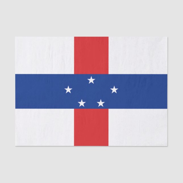 Netherlands Antilles Flag Tissue Paper (Front)