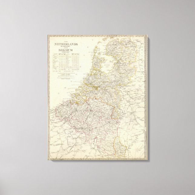 Netherlands, Belgium 2 Canvas Print (Front)